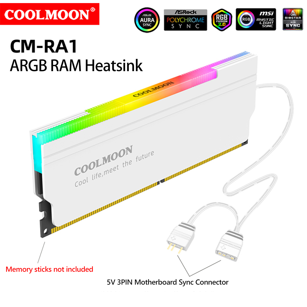 COOLMOON 5V-3PIN ARGB RAM Soğu - Ddr5 Rgb Ram incelemesi ve fiyatı