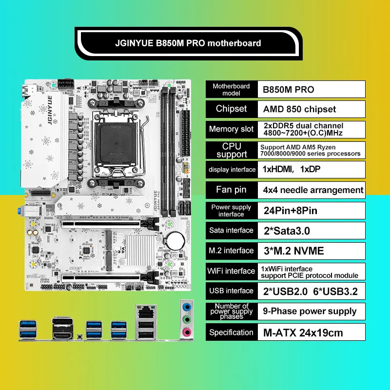 JGINYUE B850M Pro Anakart Seti - Ddr5 16Gb 6000Mhz incelemesi ve fiyatı